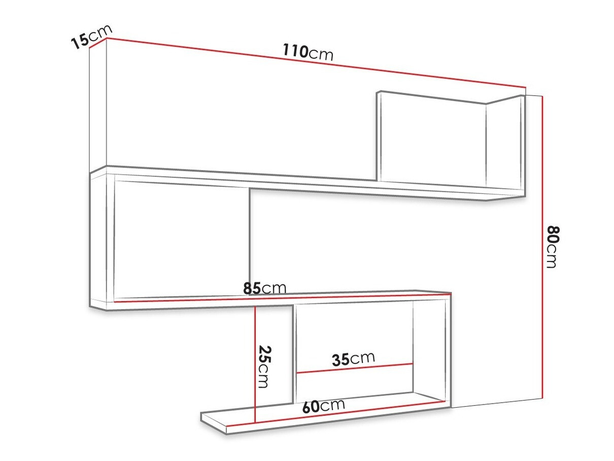 Estantería de pared Comfivo 389