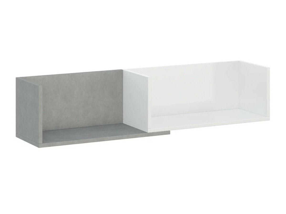 Estantería de pared Omaha J113 (Hormigón + Roble)