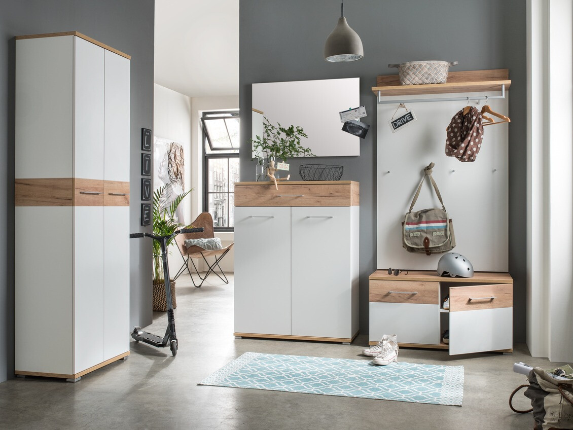 Armario Nuveno 104 (Blanco + Navarra roble)