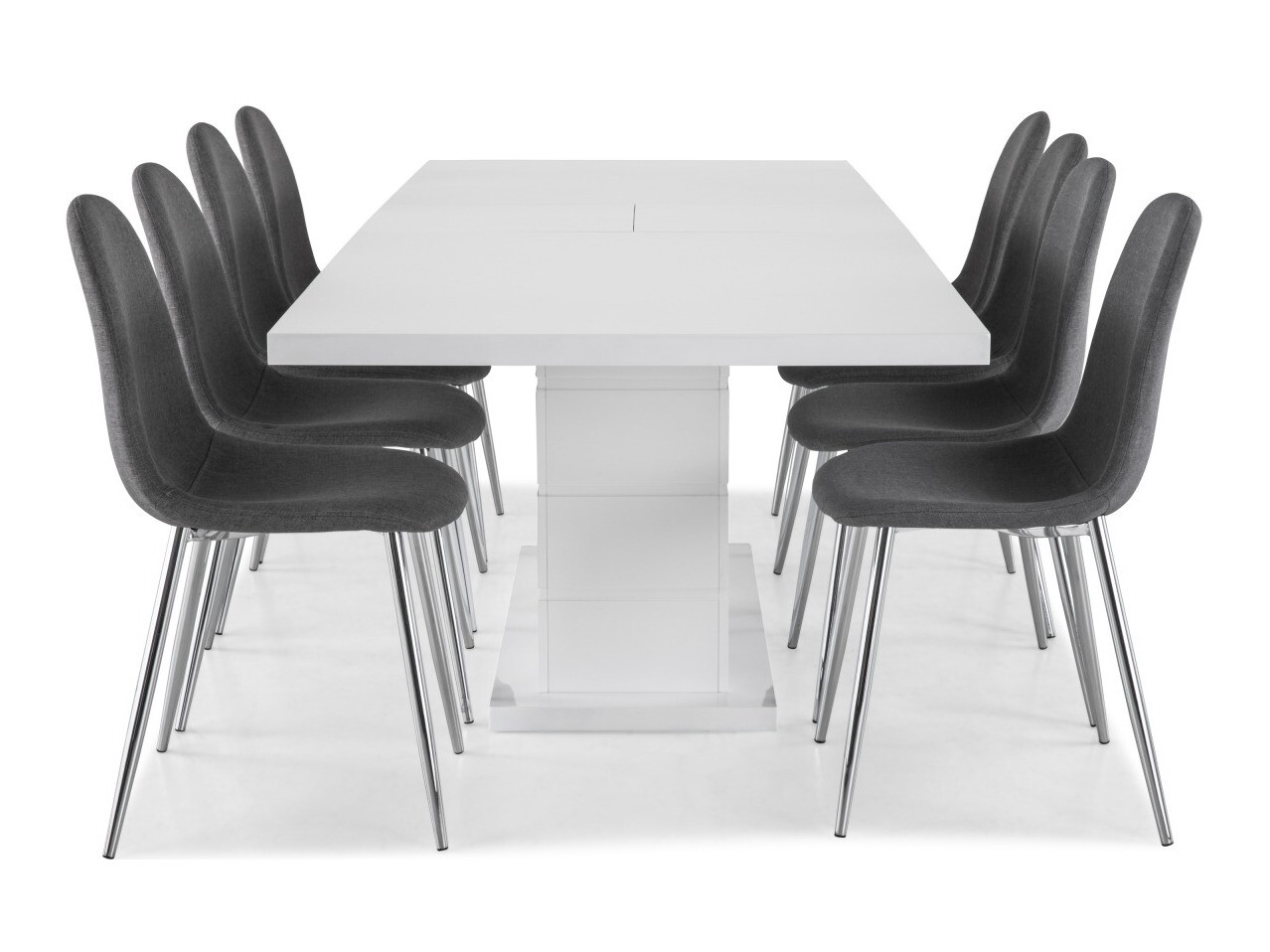 Conjunto de comedor Scandinavian Choice 616 (Gris + Plata)