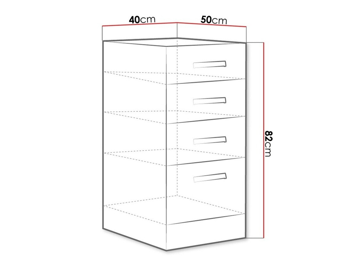 Mueble modular con cajones Multi Grey 122