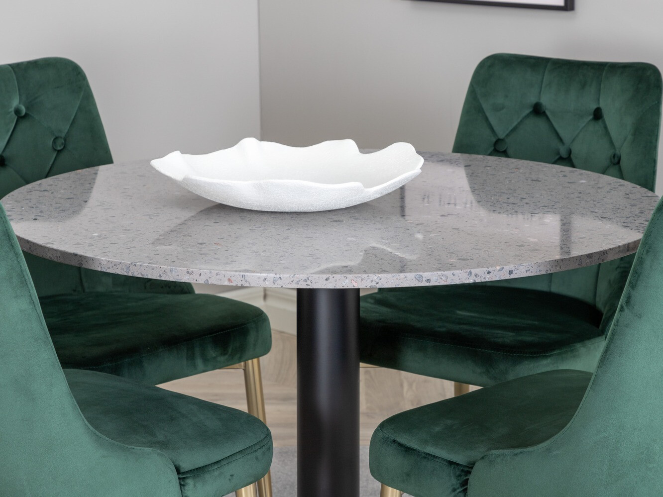 Conjunto de comedor Dallas 1139 (Verde + Dorado)