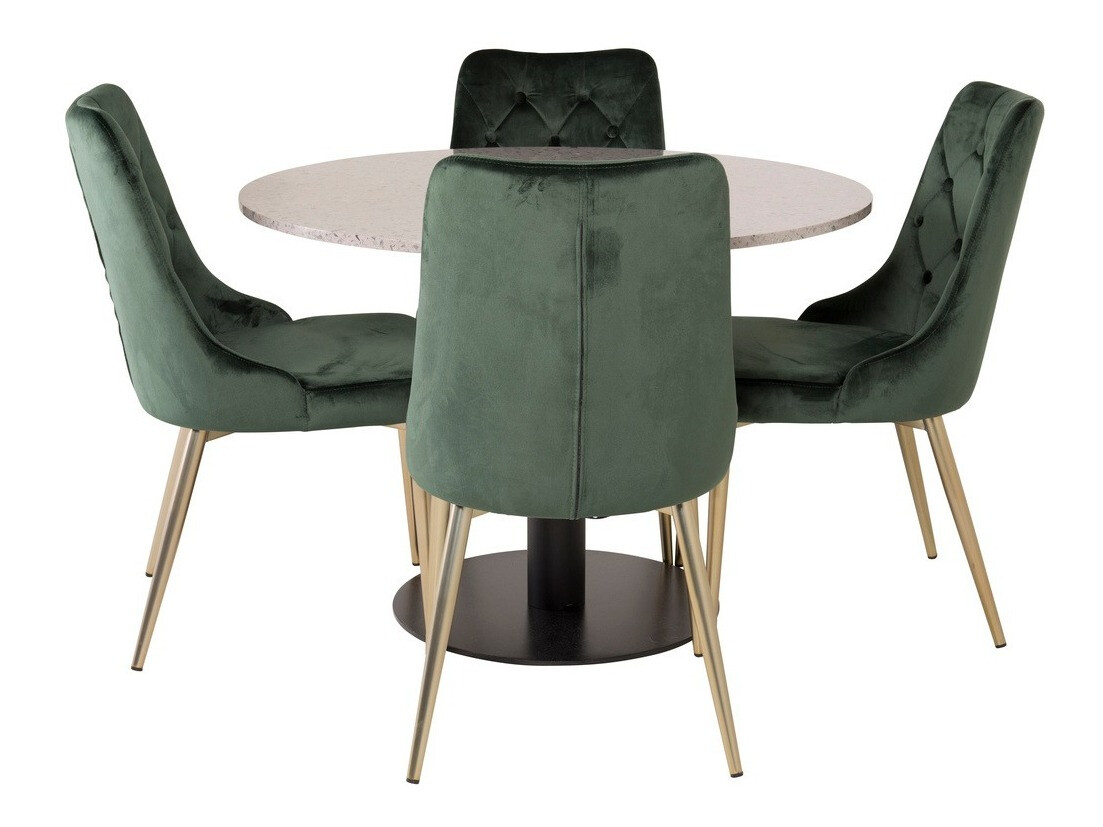 Conjunto de comedor Dallas 1139 (Verde + Dorado)