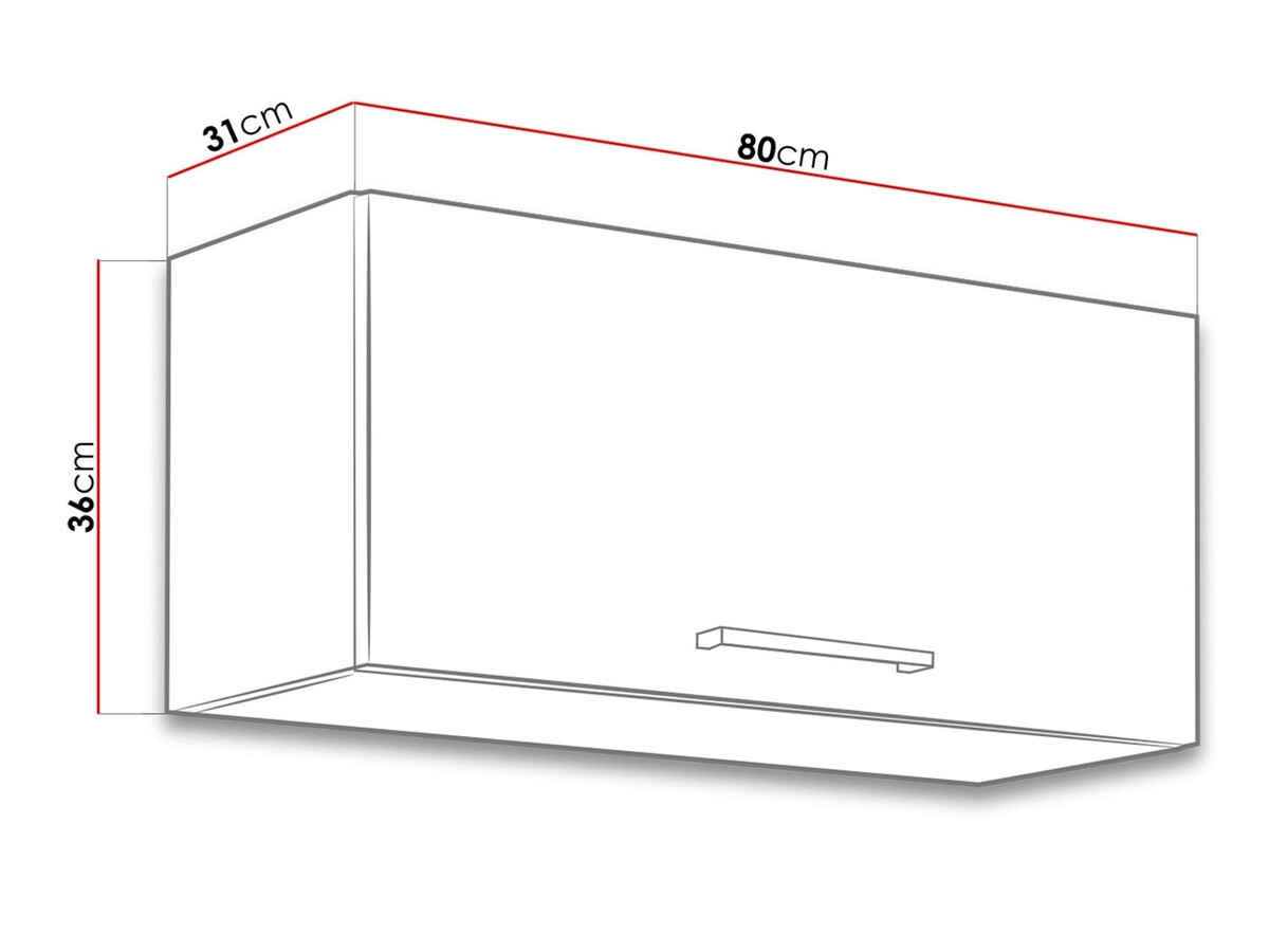 Armario de pared modular Wood White 131