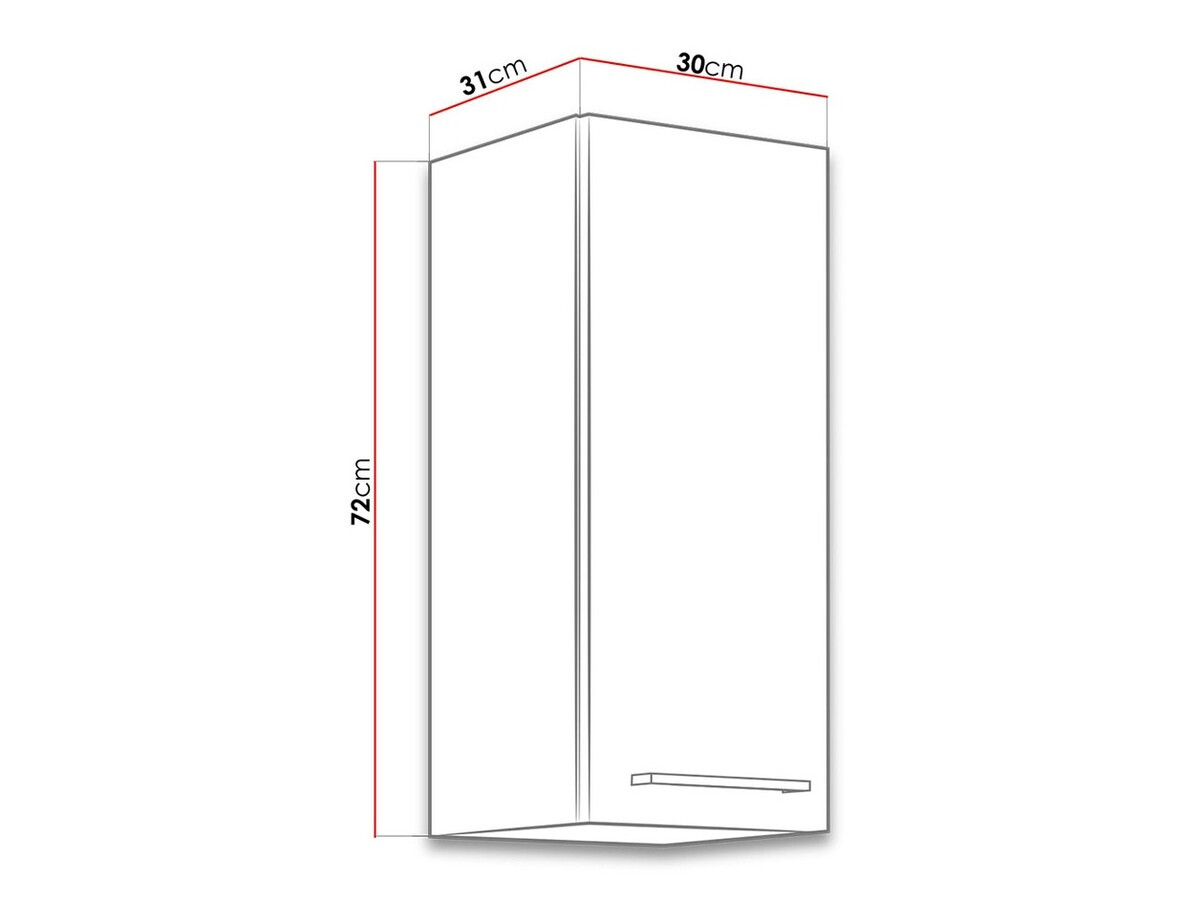 Armario de pared modular Wood White 133
