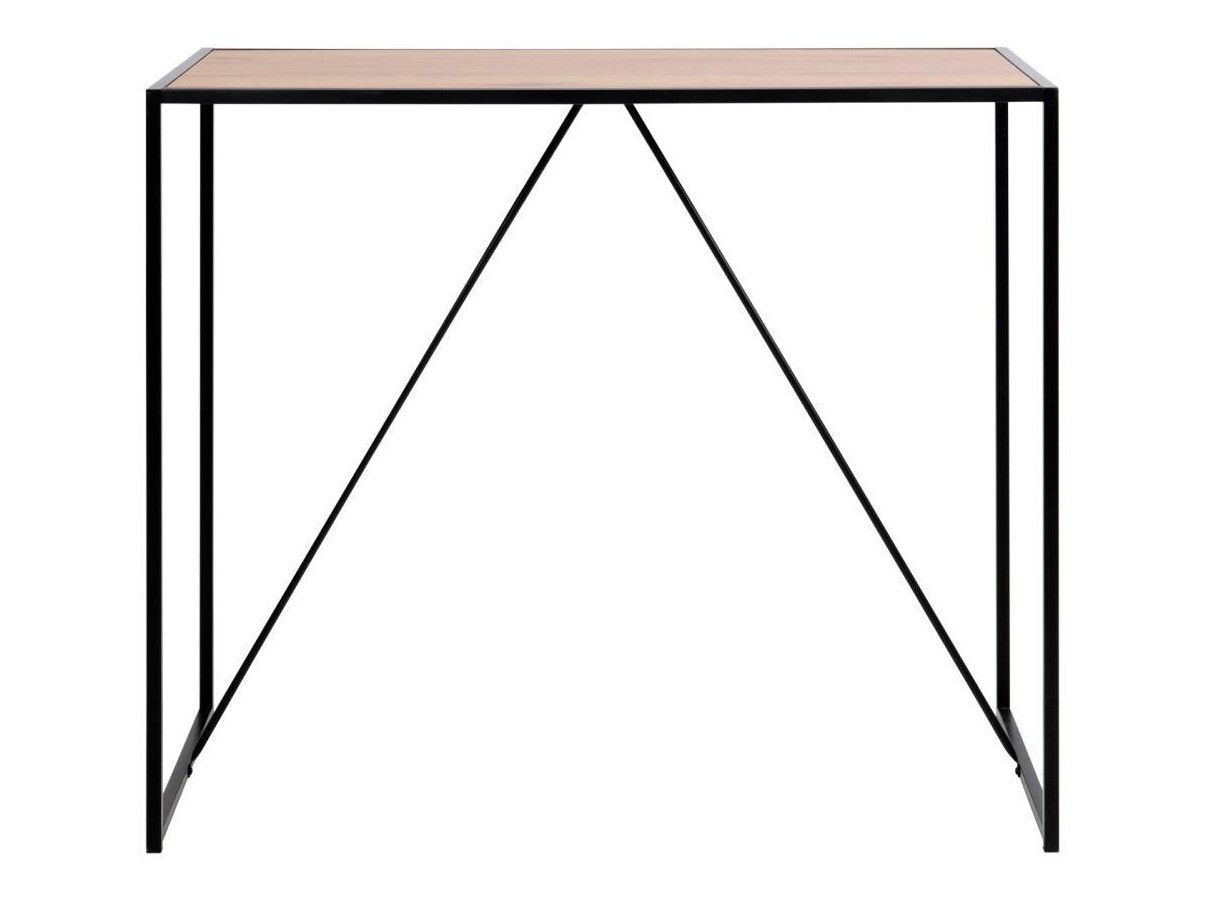 Conjunto de mesas y sillas para comedor Norsica 517 (Negro + Luminoso madera)