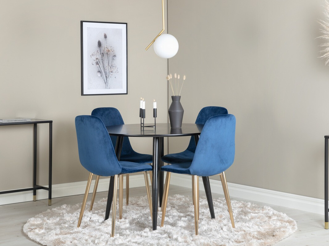 Silla Dallas 252 (Azul + Latón)