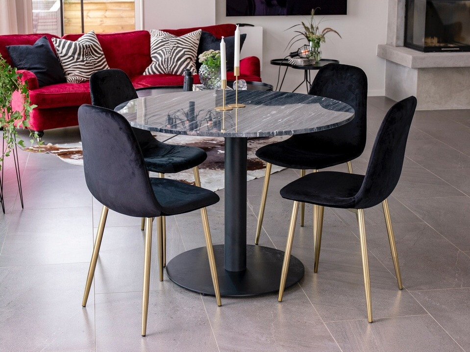 Silla Dallas 252 (Negro + Latón)