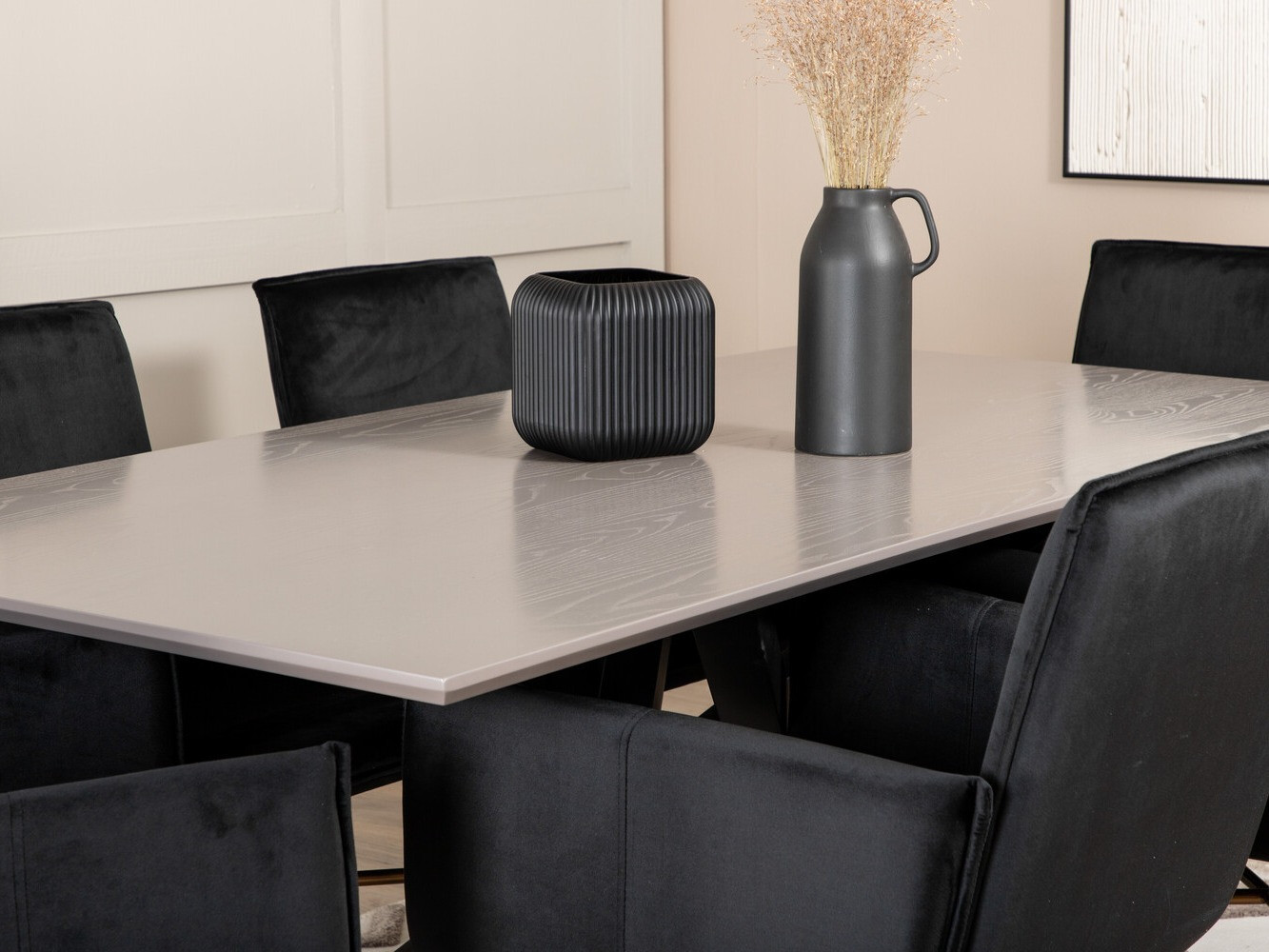 Conjunto de mesas y sillas para comedor Dallas 2701 (Negro + Cobre)