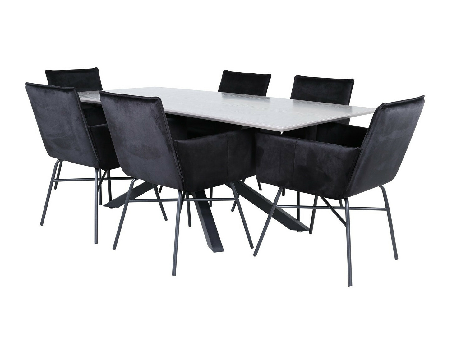 Conjunto de mesas y sillas para comedor Dallas 2701 (Negro)