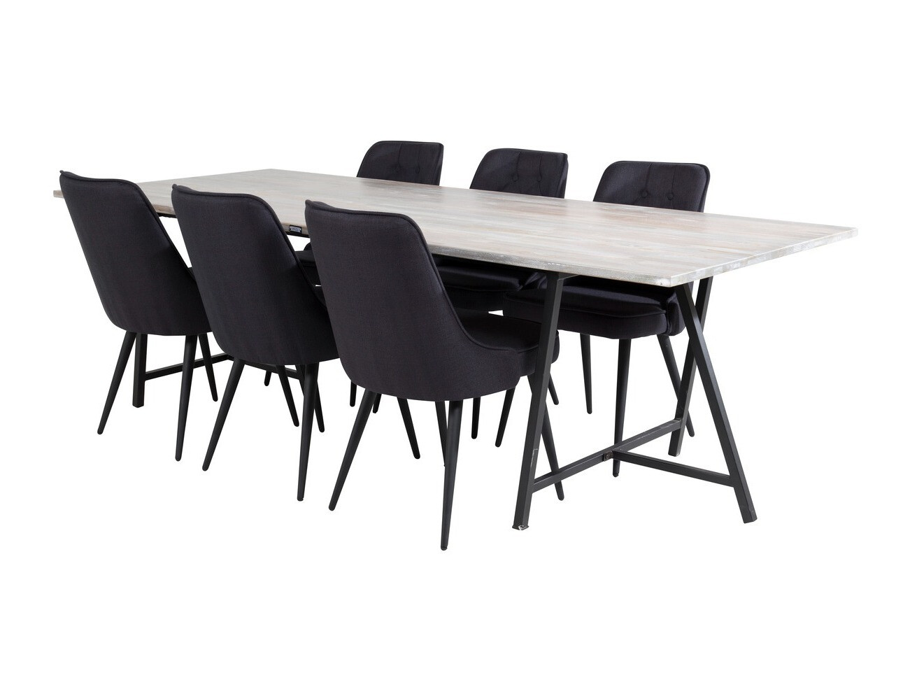 Conjunto de comedor Dallas 1790 (Negro)