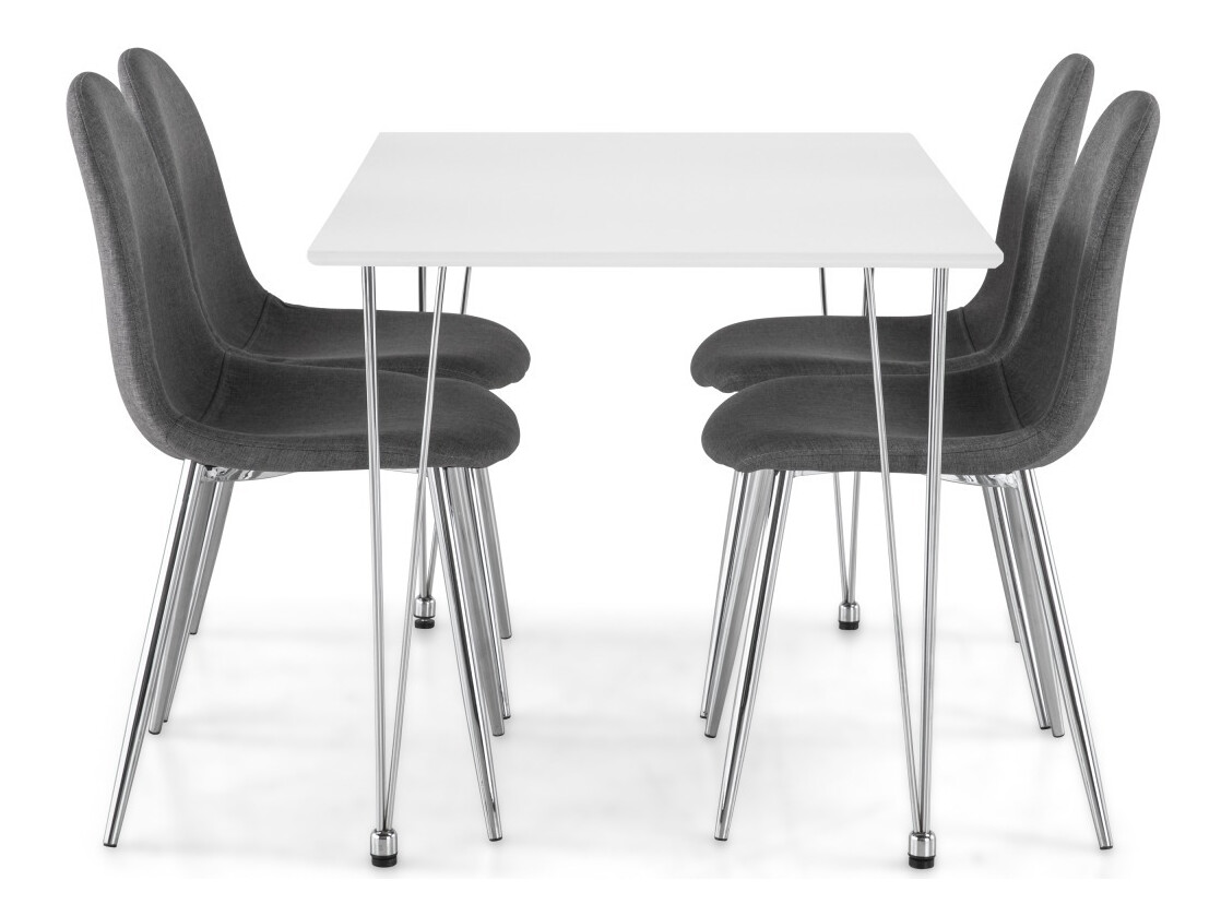 Conjunto de comedor Scandinavian Choice 651 (Gris + Plata)