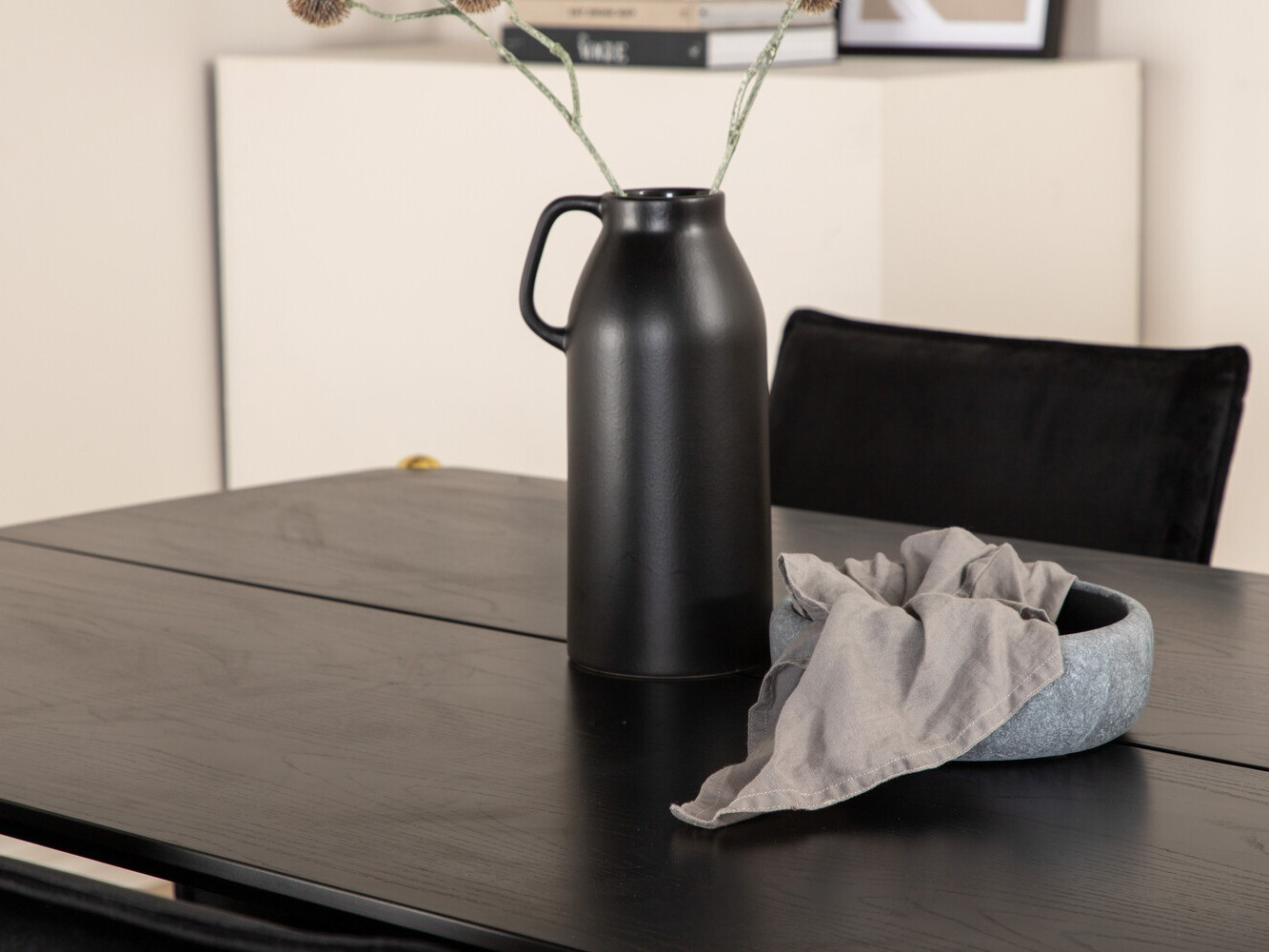 Conjunto de mesas y sillas para comedor Dallas 5034 (Negro)