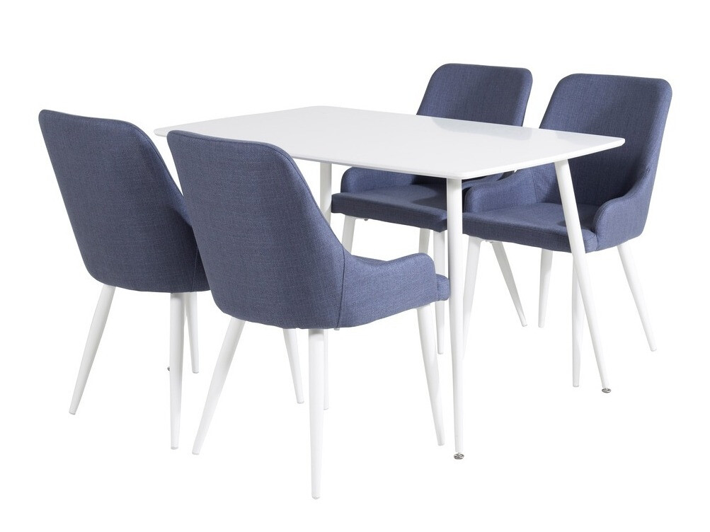 Conjunto de comedor Dallas 1895 (Blanco + Azul)