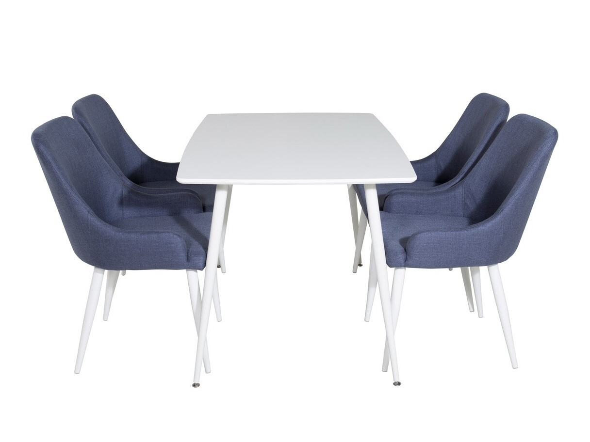 Conjunto de comedor Dallas 1895 (Blanco + Azul)