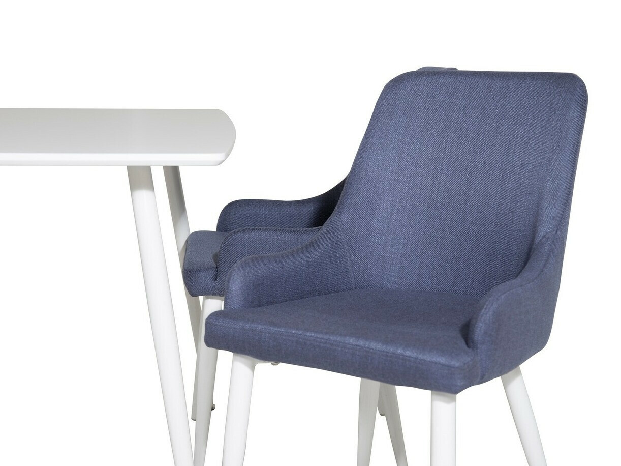 Conjunto de comedor Dallas 1895 (Blanco + Azul)