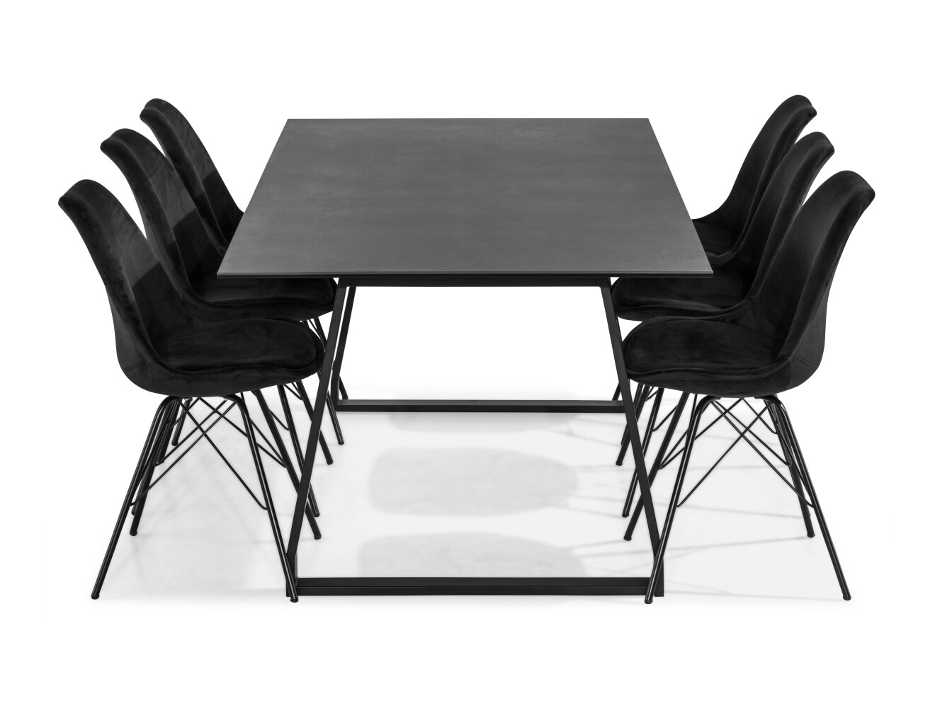 Conjunto de comedor Concept 55 190 (Negro)