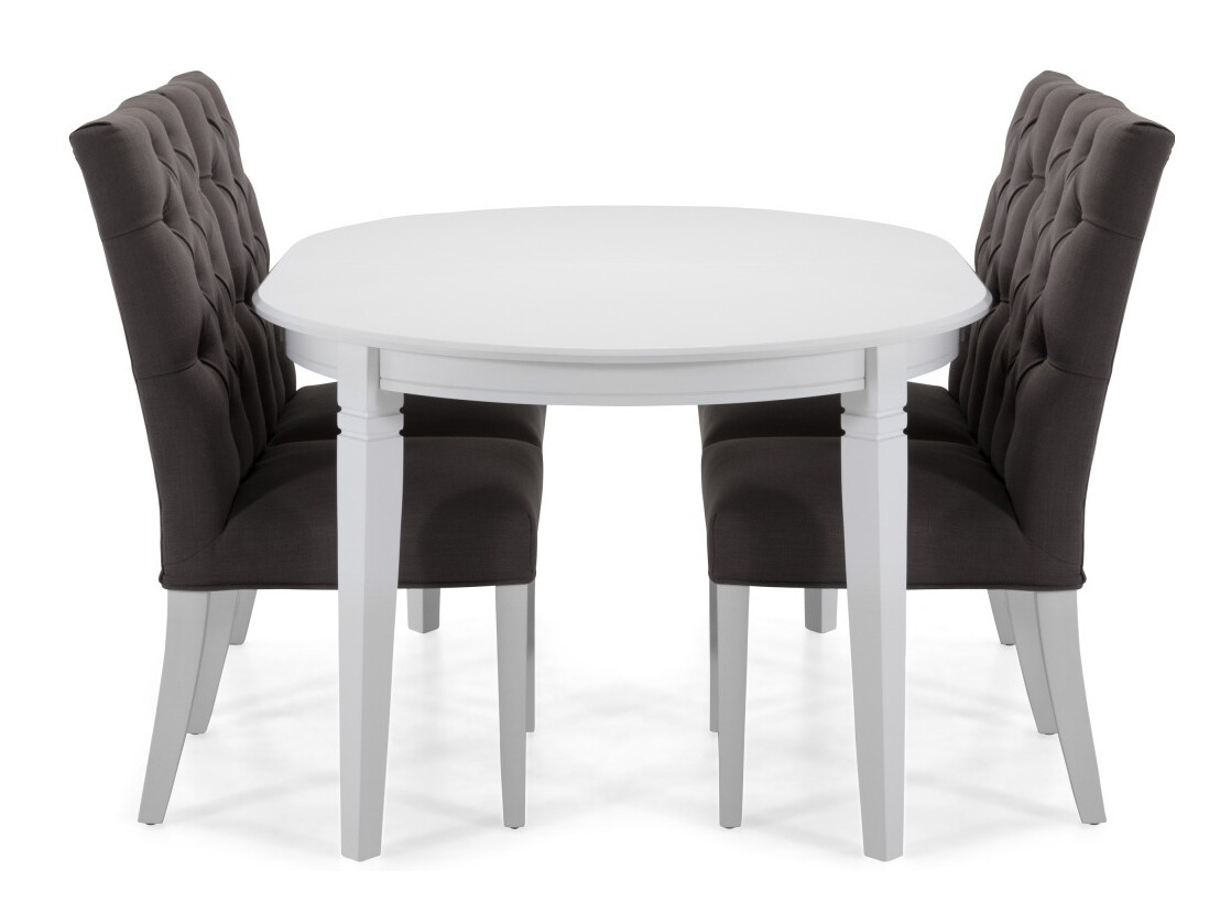 Conjunto de comedor Provo 114 (Gris + Blanco)