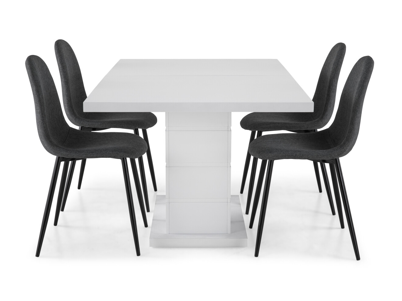 Conjunto de comedor Scandinavian Choice 629 (Gris + Negro)