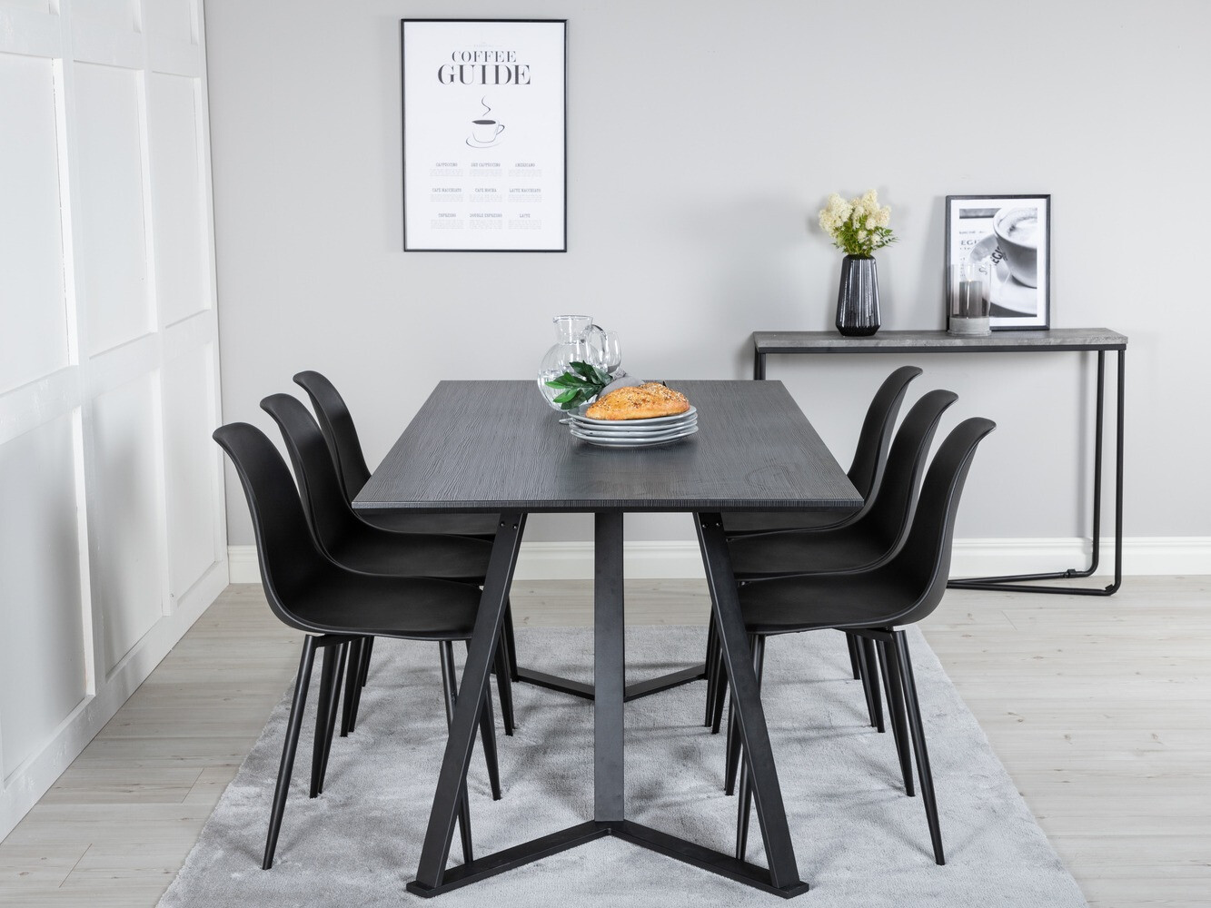 Conjunto de mesas y sillas para comedor Dallas 1964