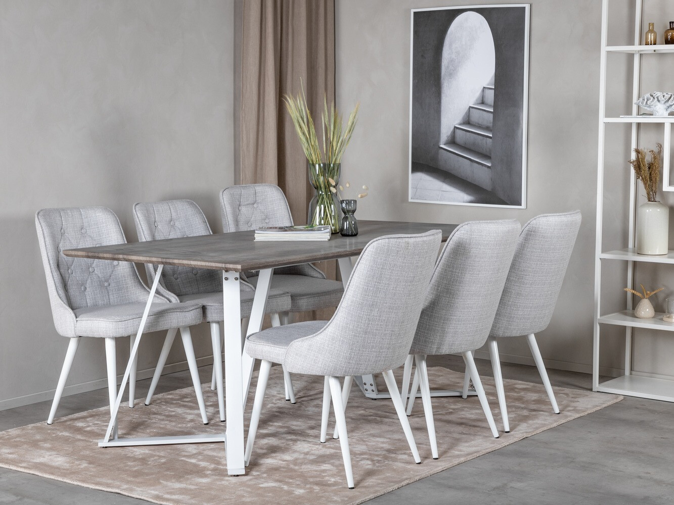 Conjunto de mesas y sillas para comedor Dallas 1974