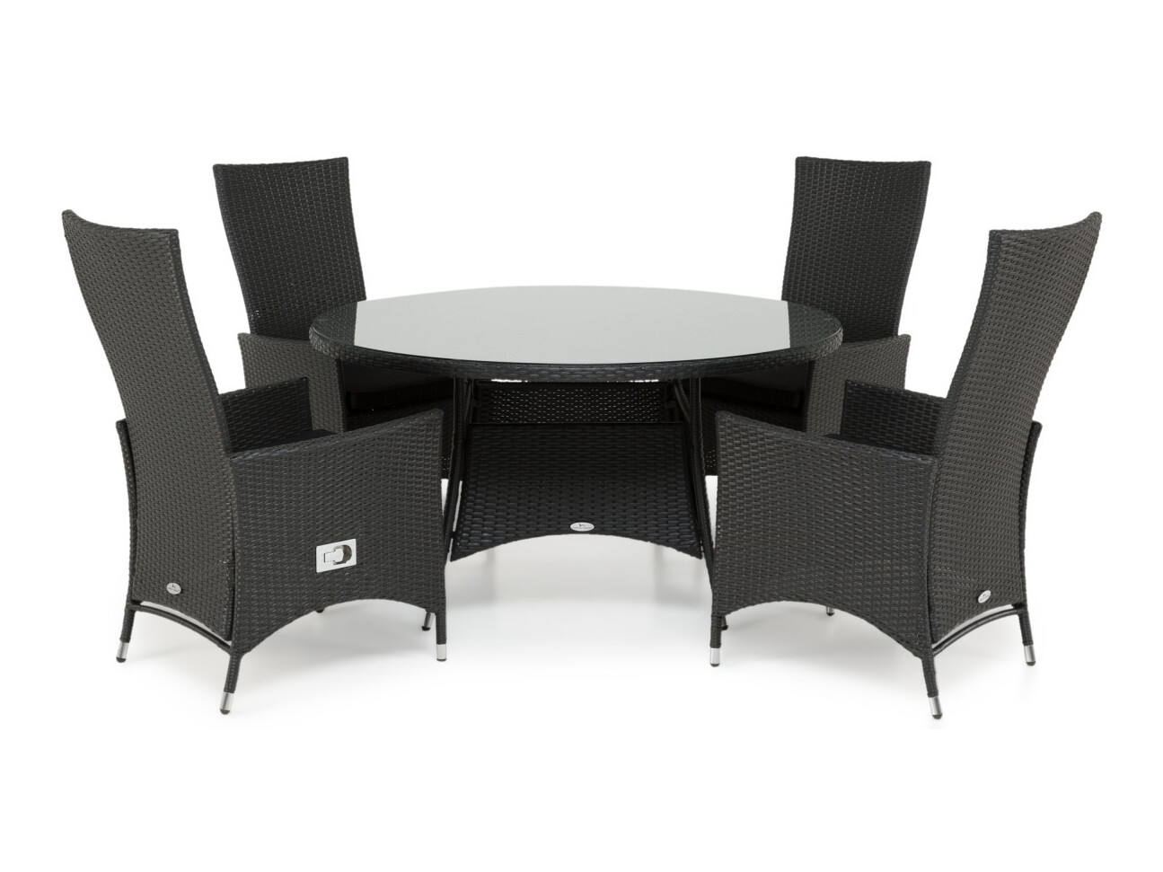 Conjunto de mesa y sillas Comfort Garden 1387 (Negro)