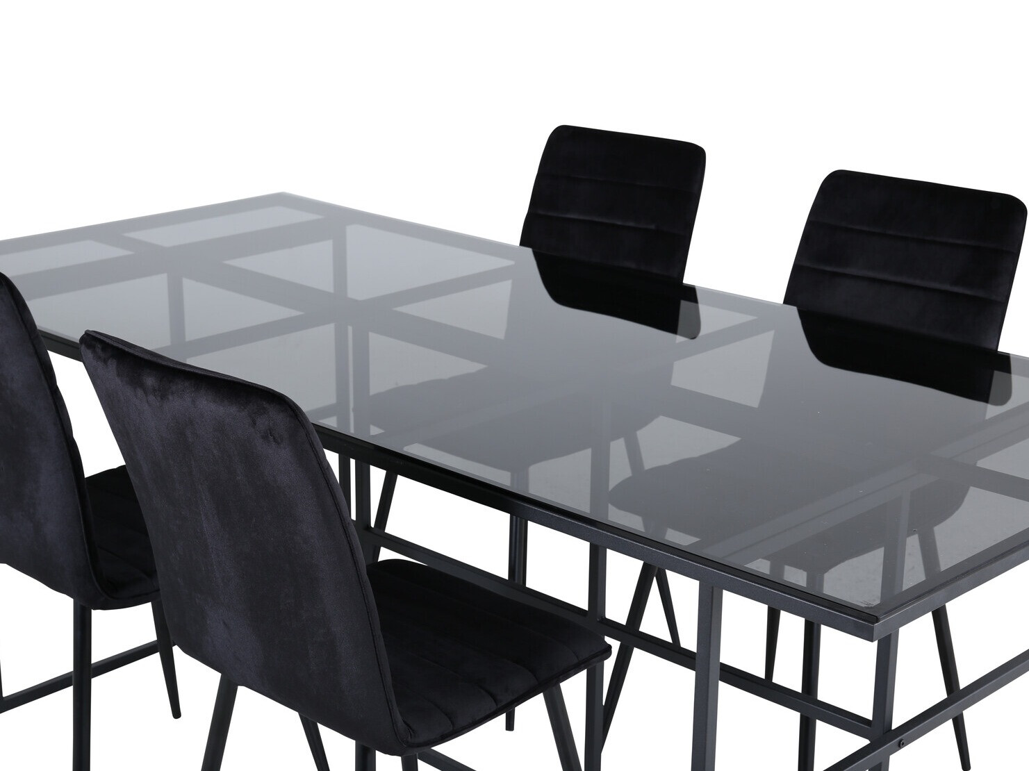 Conjunto de mesas y sillas para comedor Dallas 2642 (Negro)