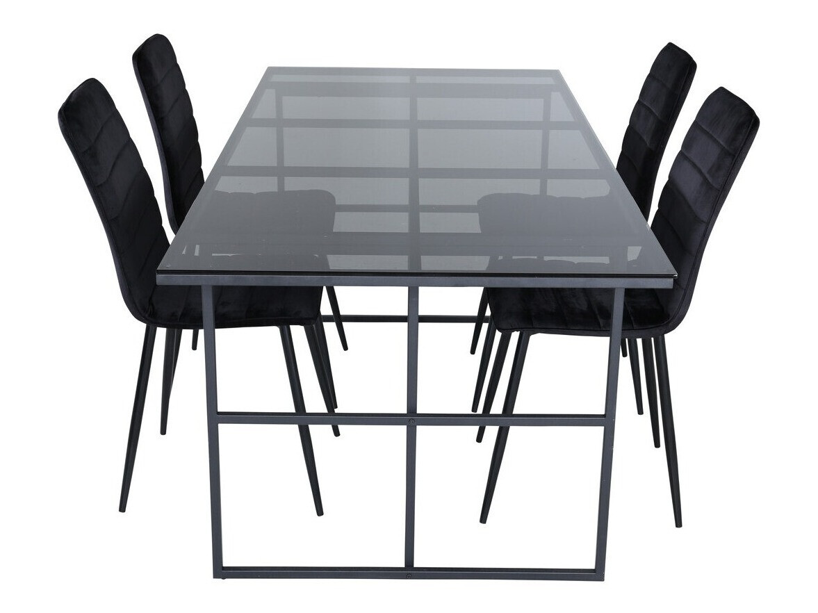 Conjunto de mesas y sillas para comedor Dallas 2642 (Negro)