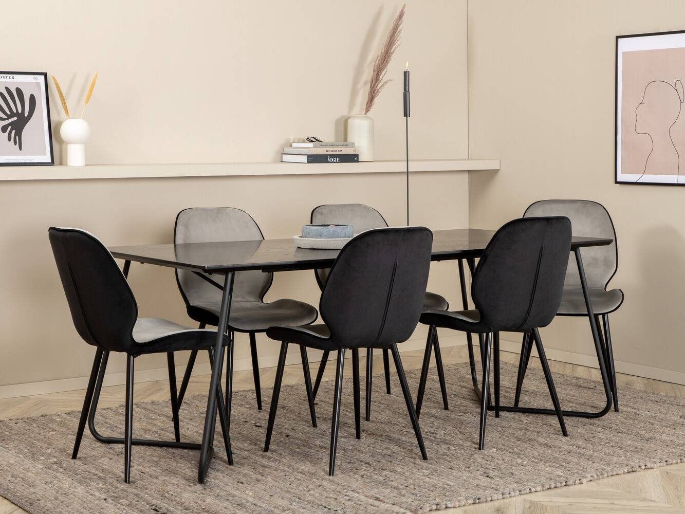 Conjunto de mesas y sillas para comedor Dallas 2729