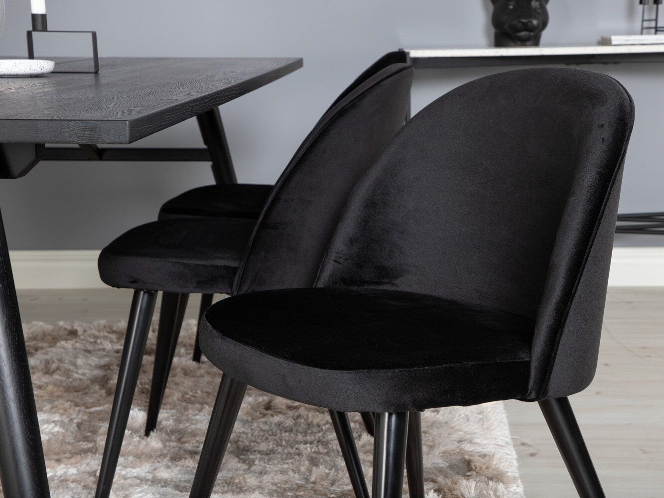 Conjunto de comedor Dallas 1676 (Negro)