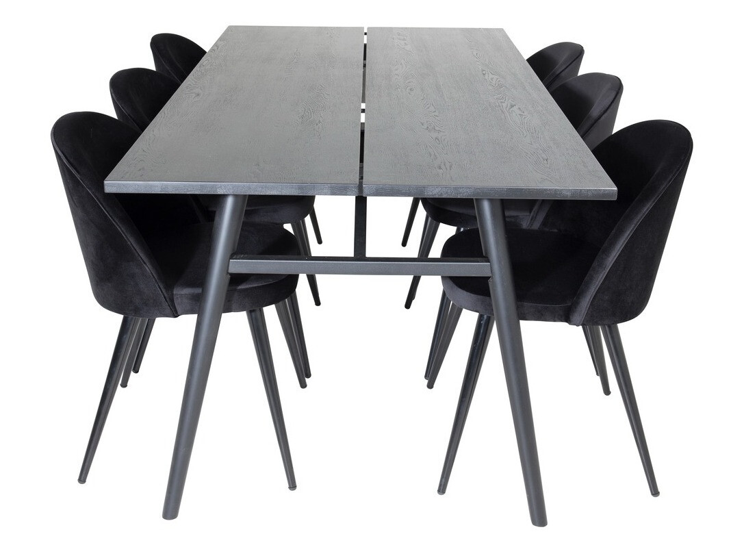 Conjunto de comedor Dallas 1676 (Negro)