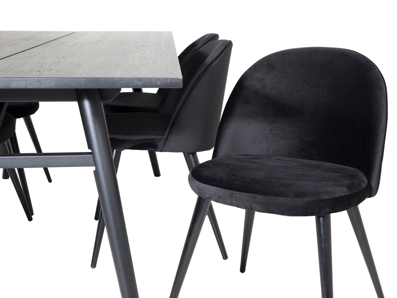 Conjunto de comedor Dallas 1676 (Negro)