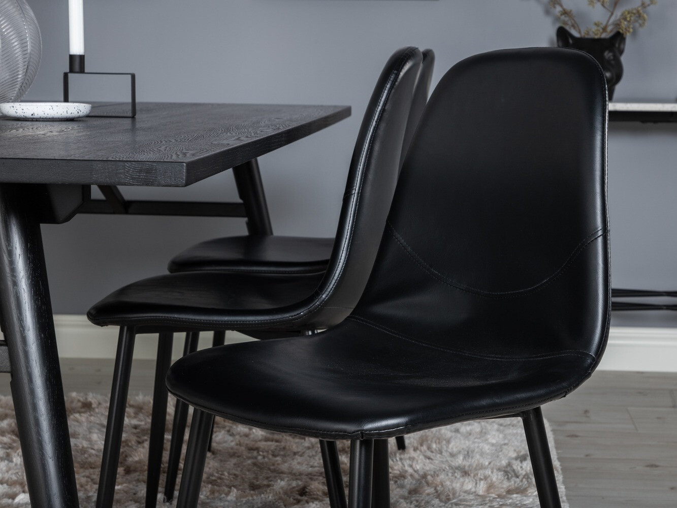 Conjunto de comedor Dallas 1681 (Negro)