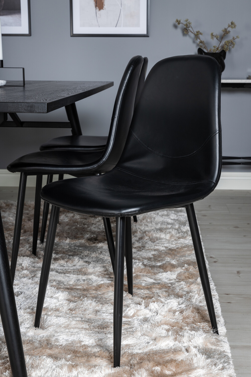 Conjunto de comedor Dallas 1681 (Negro)