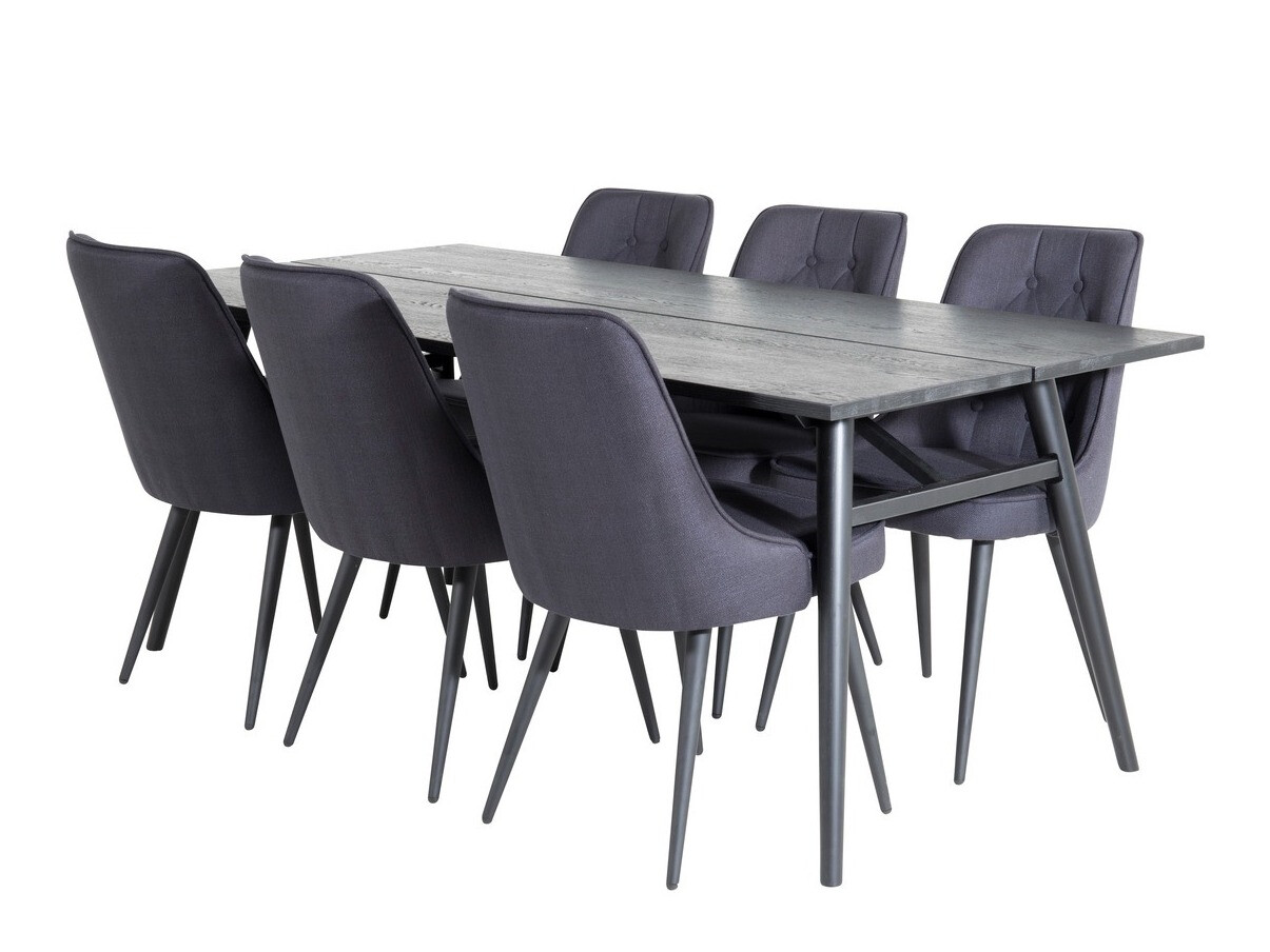 Conjunto de comedor Dallas 1772 (Negro)