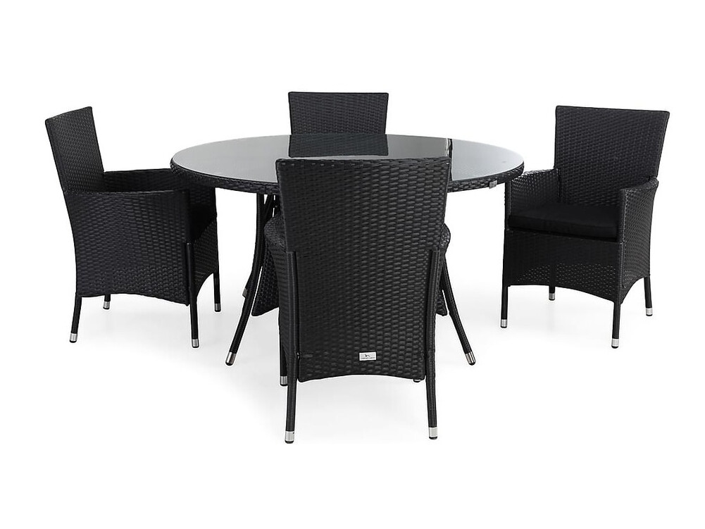 Conjunto de mesa y sillas Comfort Garden 1542 (Negro)