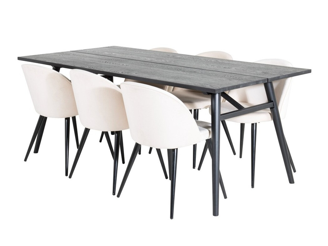Conjunto de mesas y sillas para comedor Dallas 1676 (Beige + Negro)