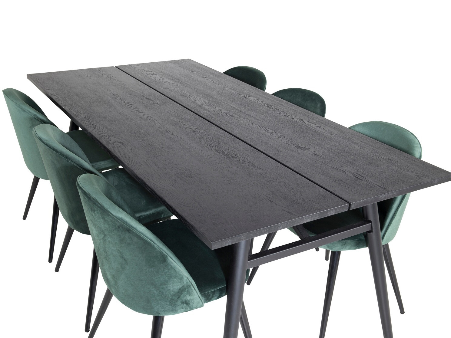 Conjunto de mesas y sillas para comedor Dallas 1676 (Verde + Negro)