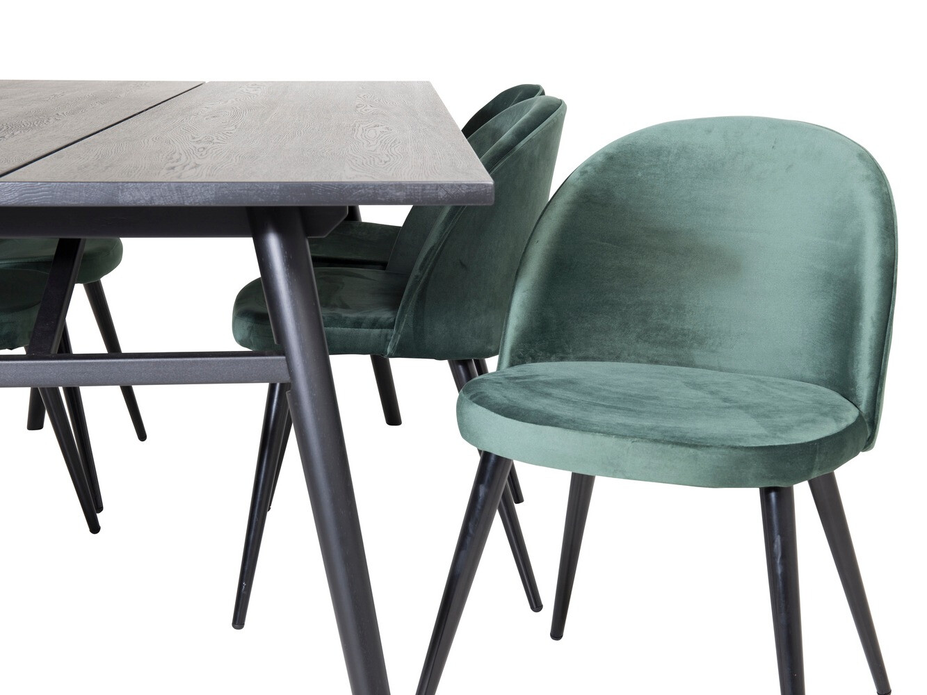 Conjunto de mesas y sillas para comedor Dallas 1676 (Verde + Negro)