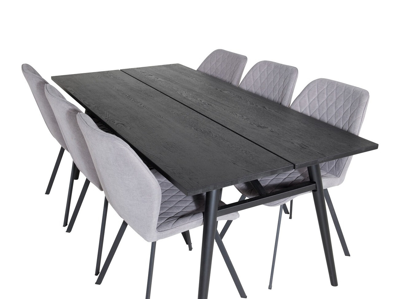 Conjunto de mesas y sillas para comedor Dallas 1686 (Gris + Negro)