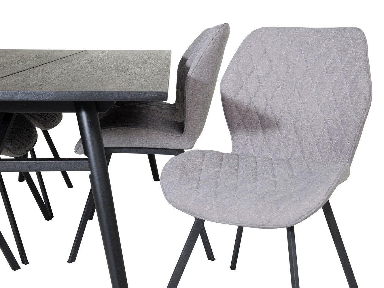 Conjunto de mesas y sillas para comedor Dallas 1686 (Gris + Negro)