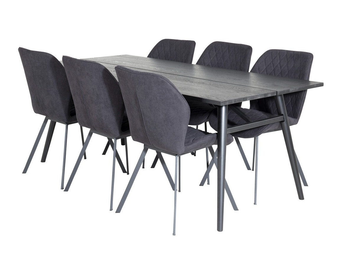 Conjunto de mesas y sillas para comedor Dallas 1686 (Negro)
