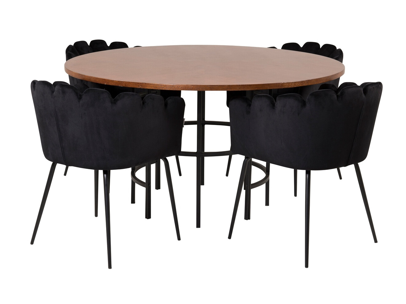 Conjunto de mesas y sillas para comedor Dallas 310 (Negro)