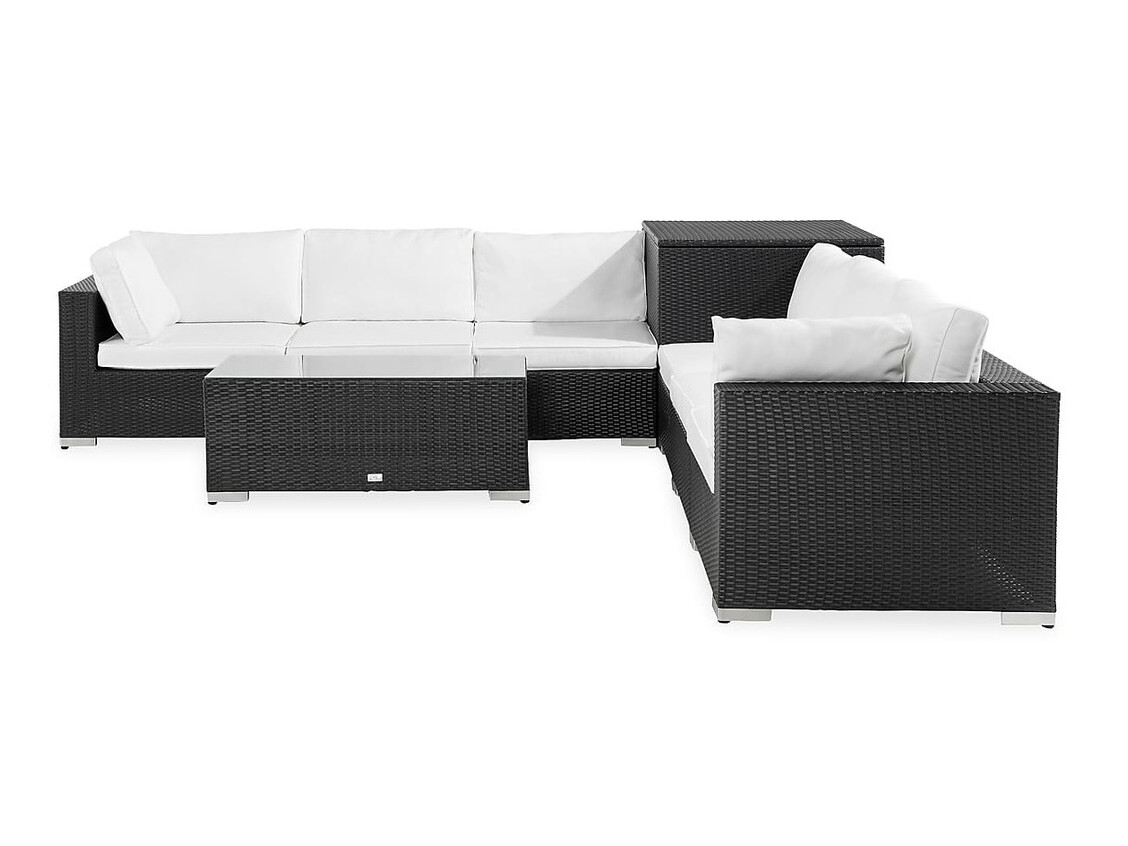 Conjunto de muebles de exterior Comfort Garden 1553 (Negro + Blanco)
