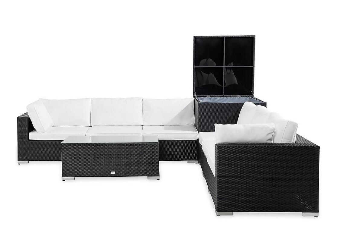 Conjunto de muebles de exterior Comfort Garden 1553 (Negro + Blanco)