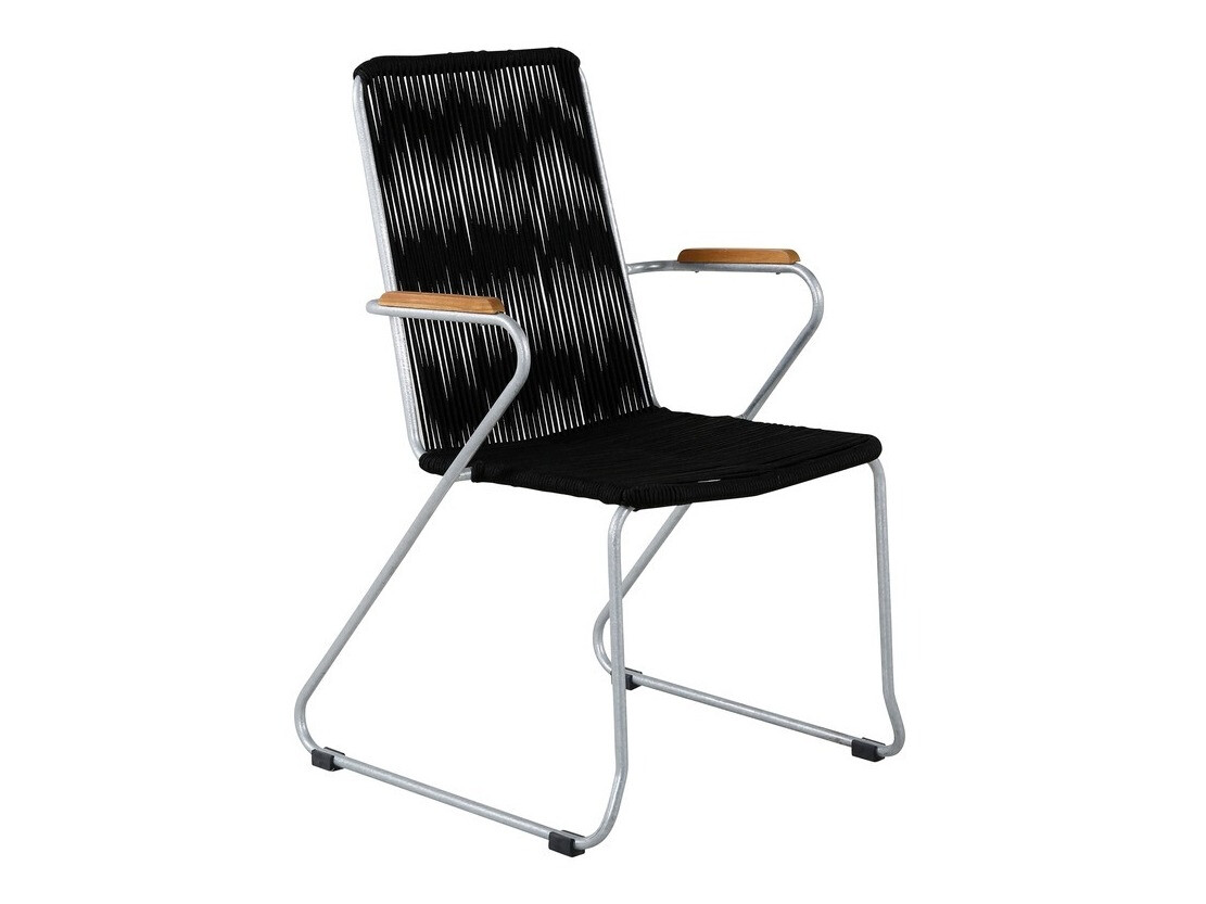 Silla de exterior Dallas 3463 (Negro + Plata)