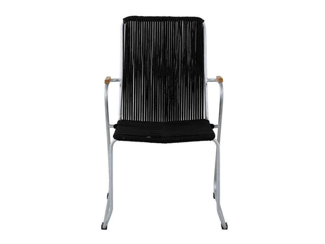 Silla de exterior Dallas 3463 (Negro + Plata)