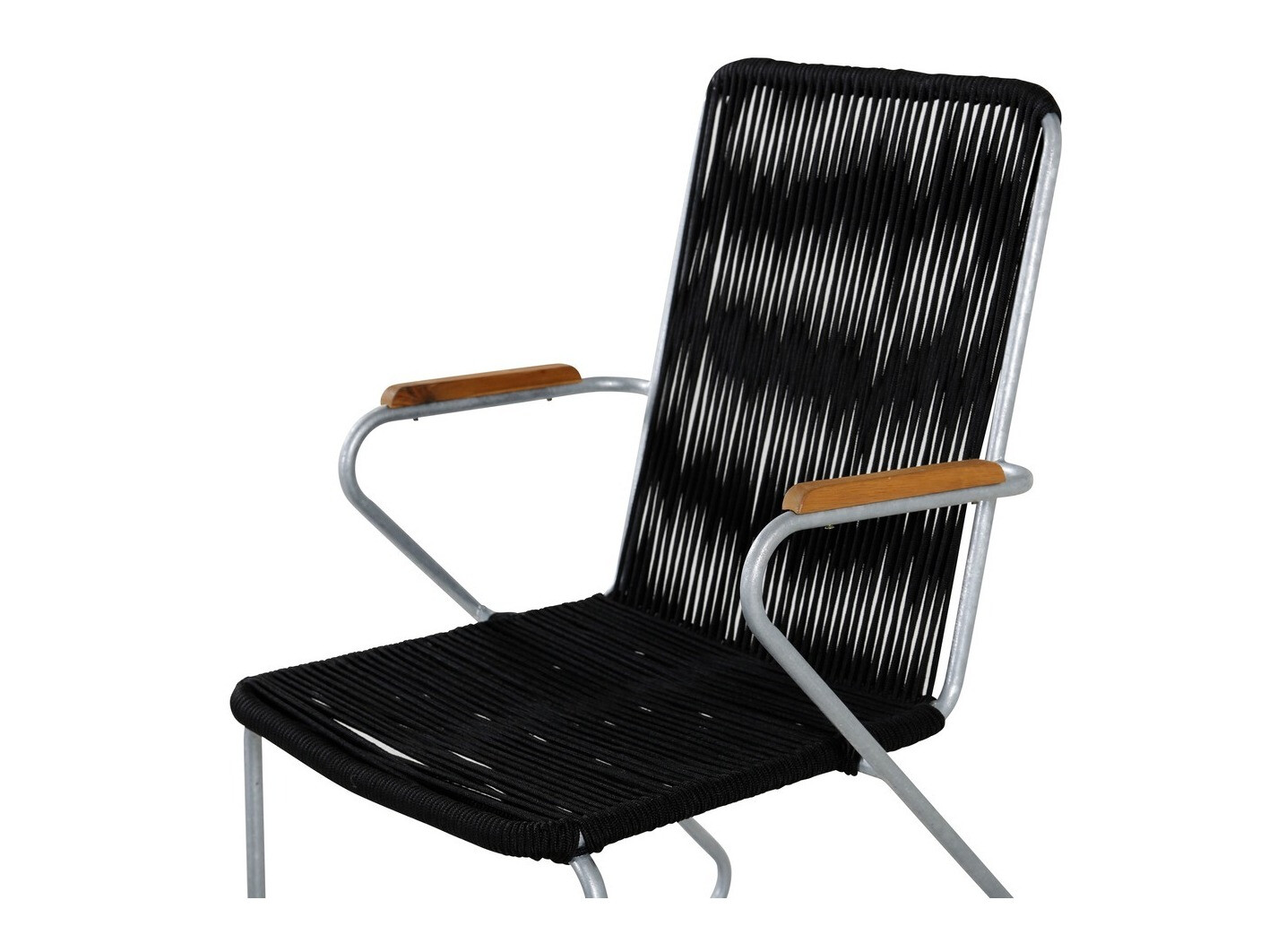 Silla de exterior Dallas 3463 (Negro + Plata)