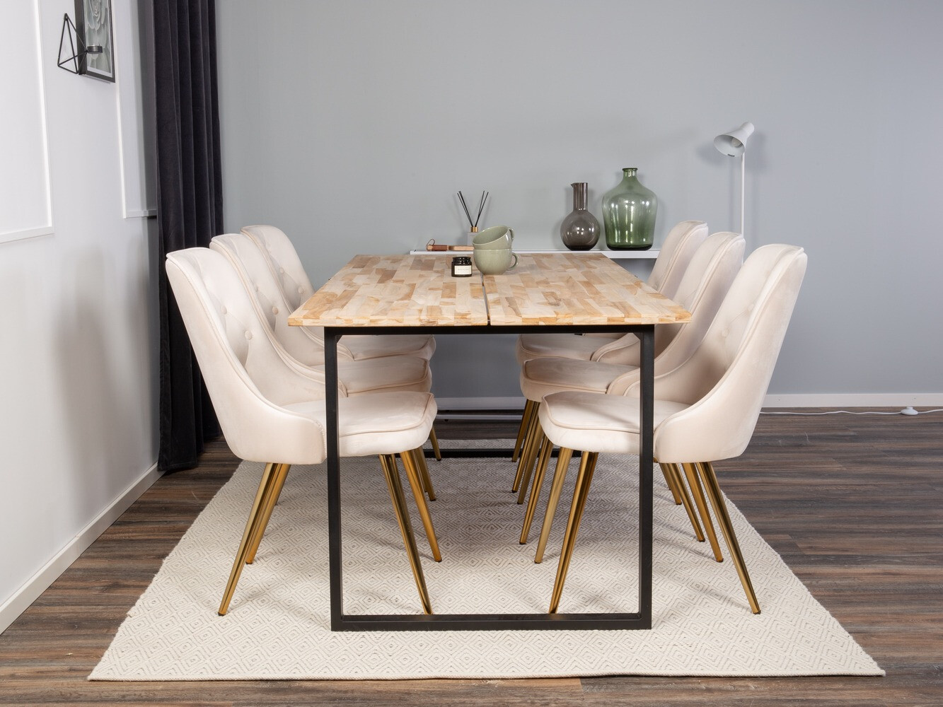 Conjunto de mesas y sillas para comedor Dallas 2092