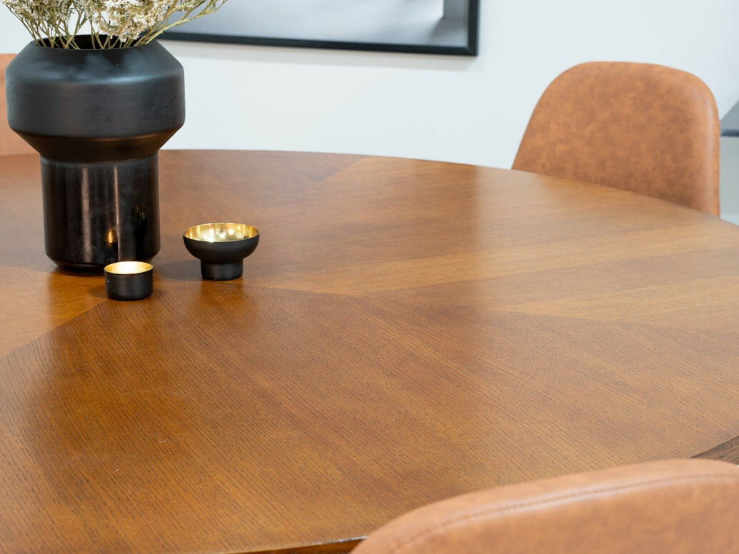 Conjunto de mesas y sillas para comedor Dallas 309 (Marrón + Negro)